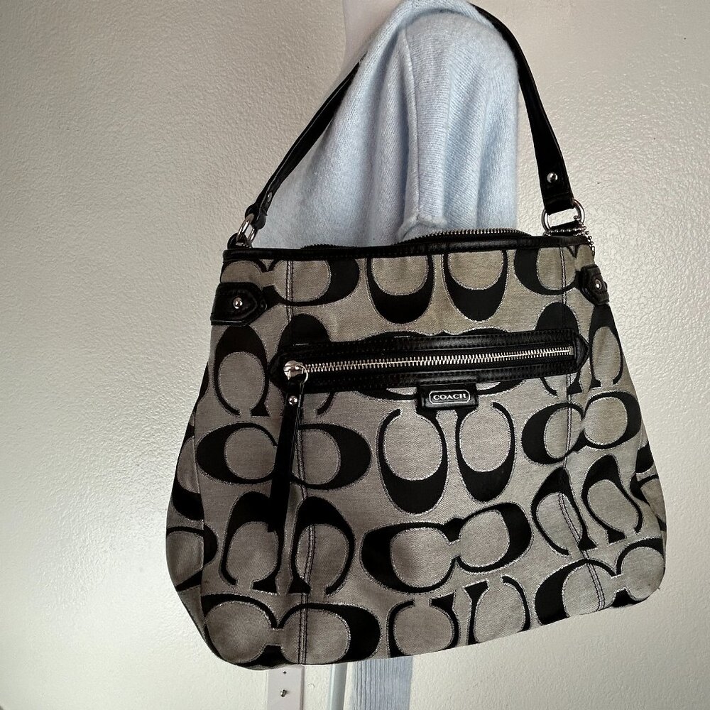 COACH LUREX  SIGNATURE HOBO SHOULDER BAG